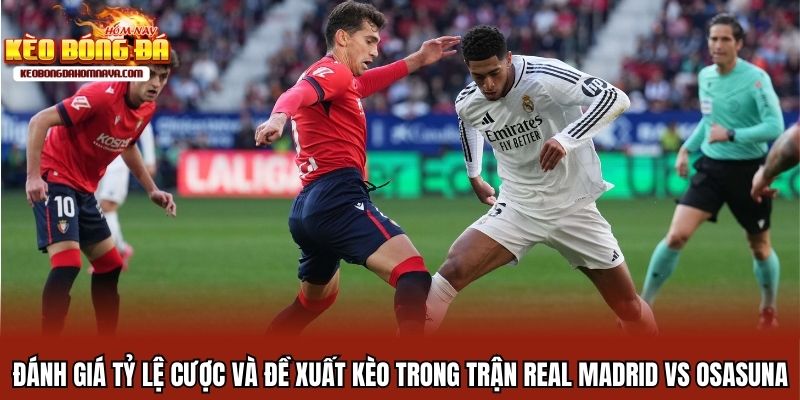 Real Madrid Vs Osasuna - Tìm Lại Ánh Hào Quang Của Hoàng Gia Đánh giá tỷ lệ cược và đề xuất kèo trong trận Real Madrid vs Osasuna